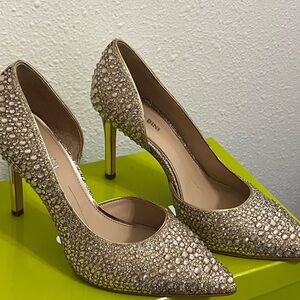 Giani Bini Gold Embellished Women's Heels